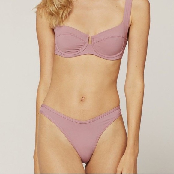 LSPACE Camellia Bikini Top(S) and Sandy Bikini Bottom(M) in color Nostalgia Rose - Picture 5 of 5